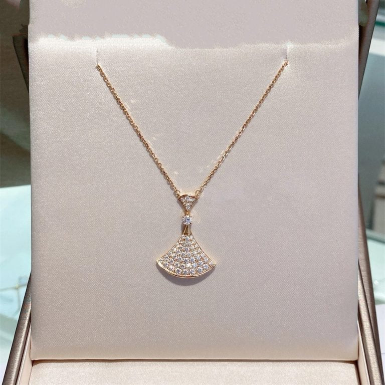 [Together Jewelry]DREAM NECKLACE PINK GOLD FULL DIAMOND