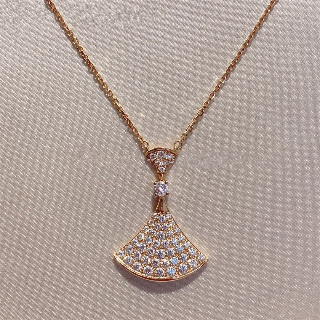 [Together Jewelry]DREAM NECKLACE PINK GOLD FULL DIAMOND