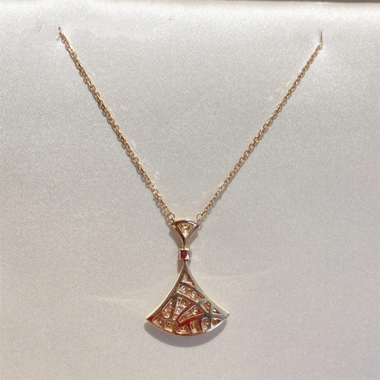 [Together Jewelry]DREAM NECKLACE PINK GOLD FULL DIAMOND