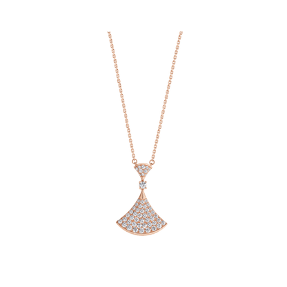 [Together Jewelry]DREAM NECKLACE PINK GOLD FULL DIAMOND