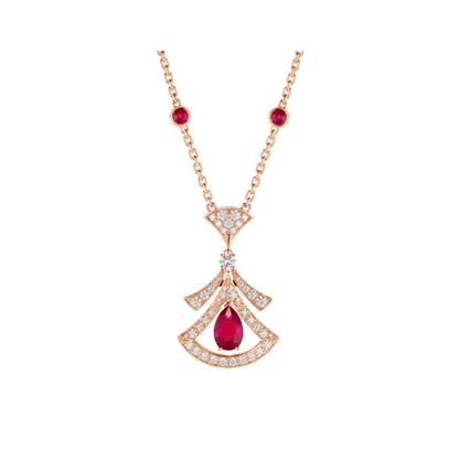 [Together Jewelry]DREAM NECKLACE CARNELIAN DIAMOND PINK GOLD