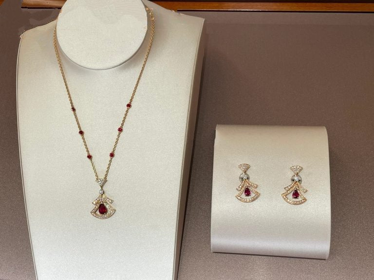 [Together Jewelry]DREAM NECKLACE CARNELIAN DIAMOND PINK GOLD
