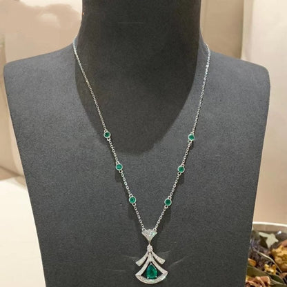 [Together Jewelry]DREAM NECKLACE MALACHITE DIAMOND SILVER