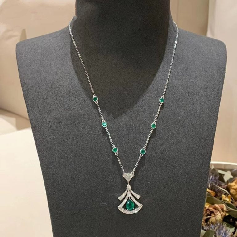 [Together Jewelry]DREAM NECKLACE MALACHITE DIAMOND SILVER