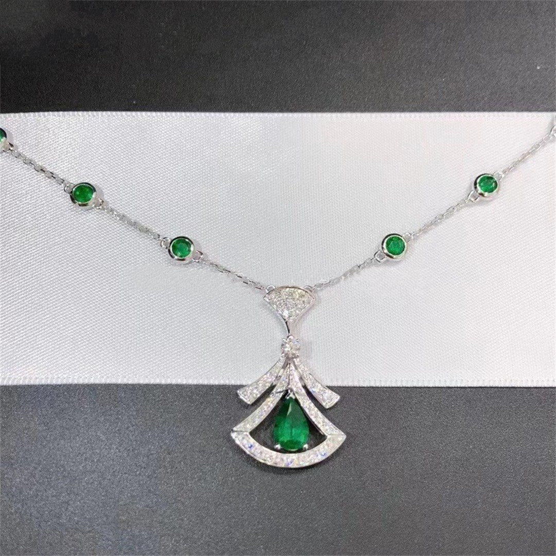 [Together Jewelry]DREAM NECKLACE MALACHITE DIAMOND SILVER