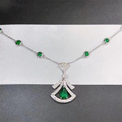 [Together Jewelry]DREAM NECKLACE MALACHITE DIAMOND SILVER