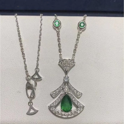 [Together Jewelry]DREAM NECKLACE MALACHITE DIAMOND SILVER