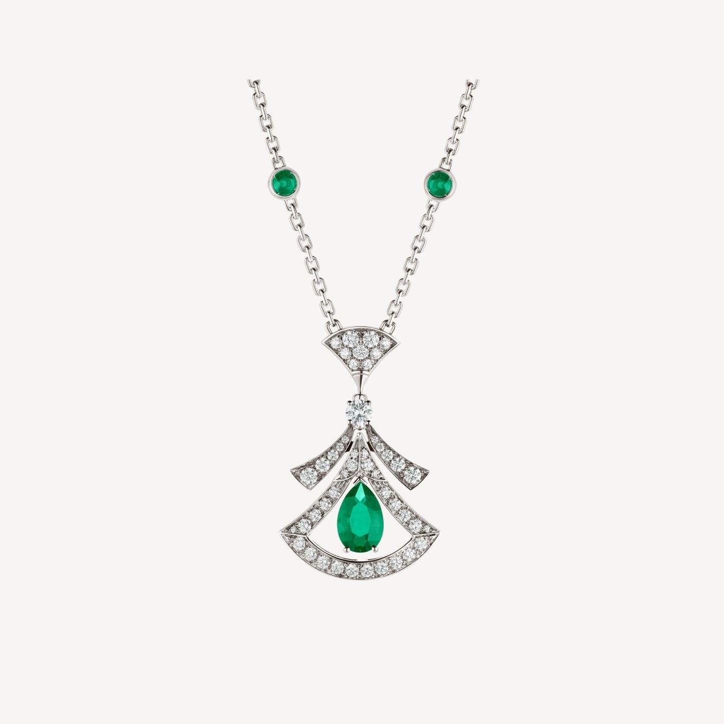 [Together Jewelry]DREAM NECKLACE MALACHITE DIAMOND SILVER