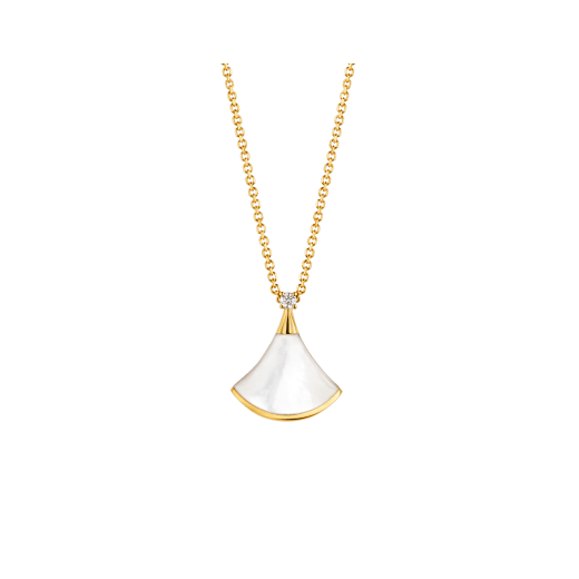 [Together Jewelry]DREAM NECKLACE WHITE MOP GOLD 1 DIAMOND