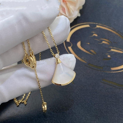 [Together Jewelry]DREAM NECKLACE WHITE MOP GOLD 1 DIAMOND