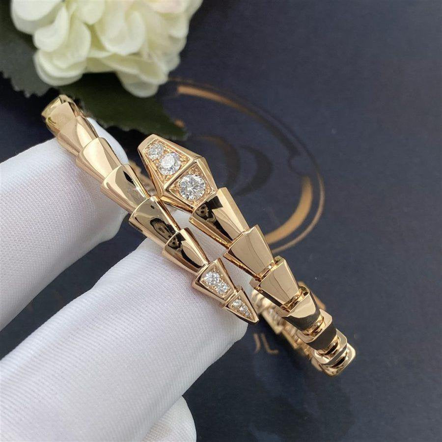 [Together Jewelry]SERPENTI BRACELET DIAMONDS PINK GOLD