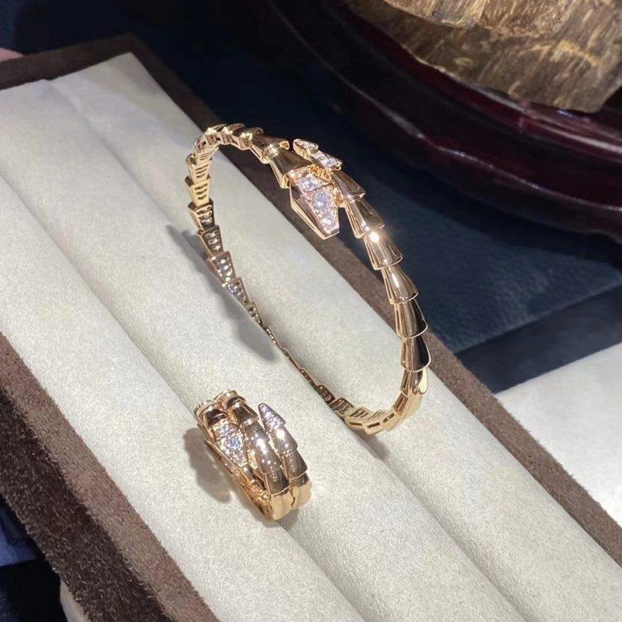 [Together Jewelry]SERPENTI BRACELET DIAMONDS PINK GOLD