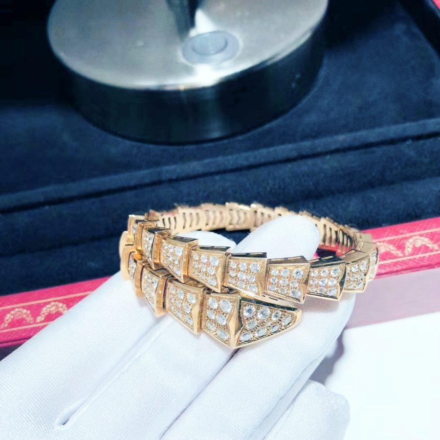 [Together Jewelry]SERPENTI BRACELET 8MM PINK GOLD DIAMOND