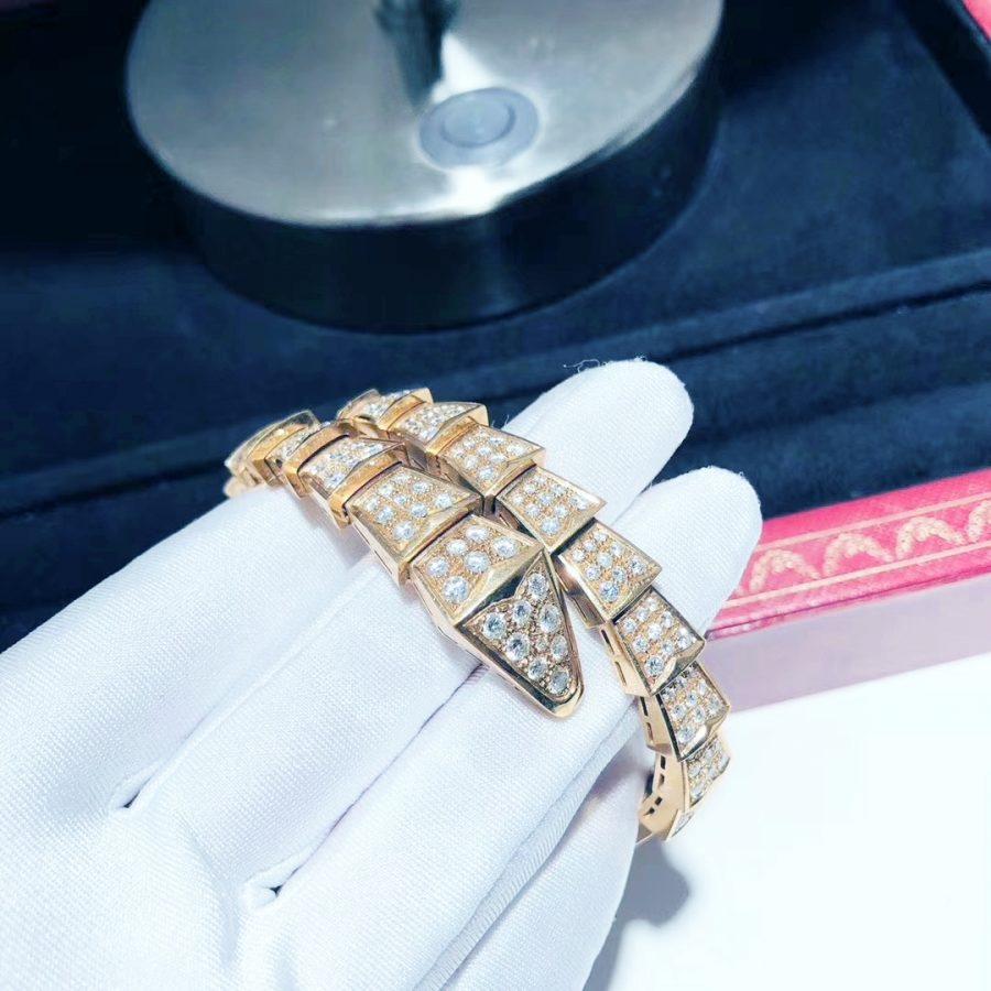 [Together Jewelry]SERPENTI BRACELET 8MM PINK GOLD DIAMOND