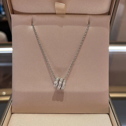 [Together Jewelry]SERPENTI  NECKLACE DOUBLE RING DIAMOND