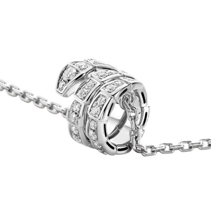 [Together Jewelry]SERPENTI  NECKLACE DOUBLE RING DIAMOND