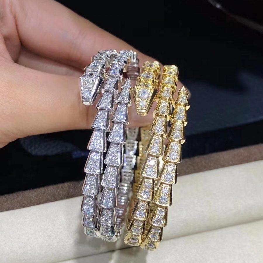 [Together Jewelry]SERPENTI BRACELET GOLD DIAMOND DOUBLE ROW
