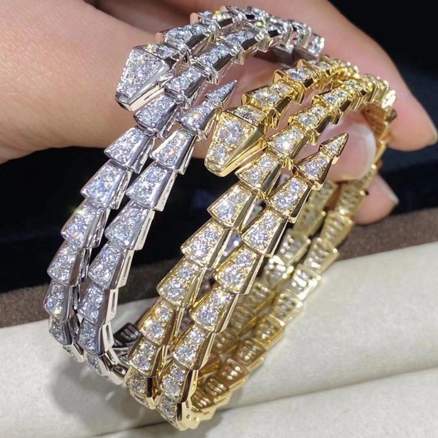 [Together Jewelry]SERPENTI BRACELET GOLD DIAMOND DOUBLE ROW