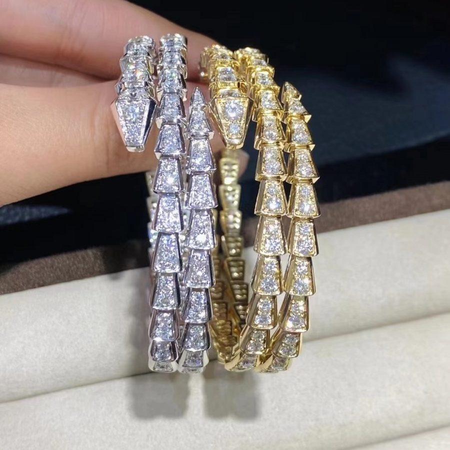 [Together Jewelry]SERPENTI BRACELET GOLD DIAMOND DOUBLE ROW