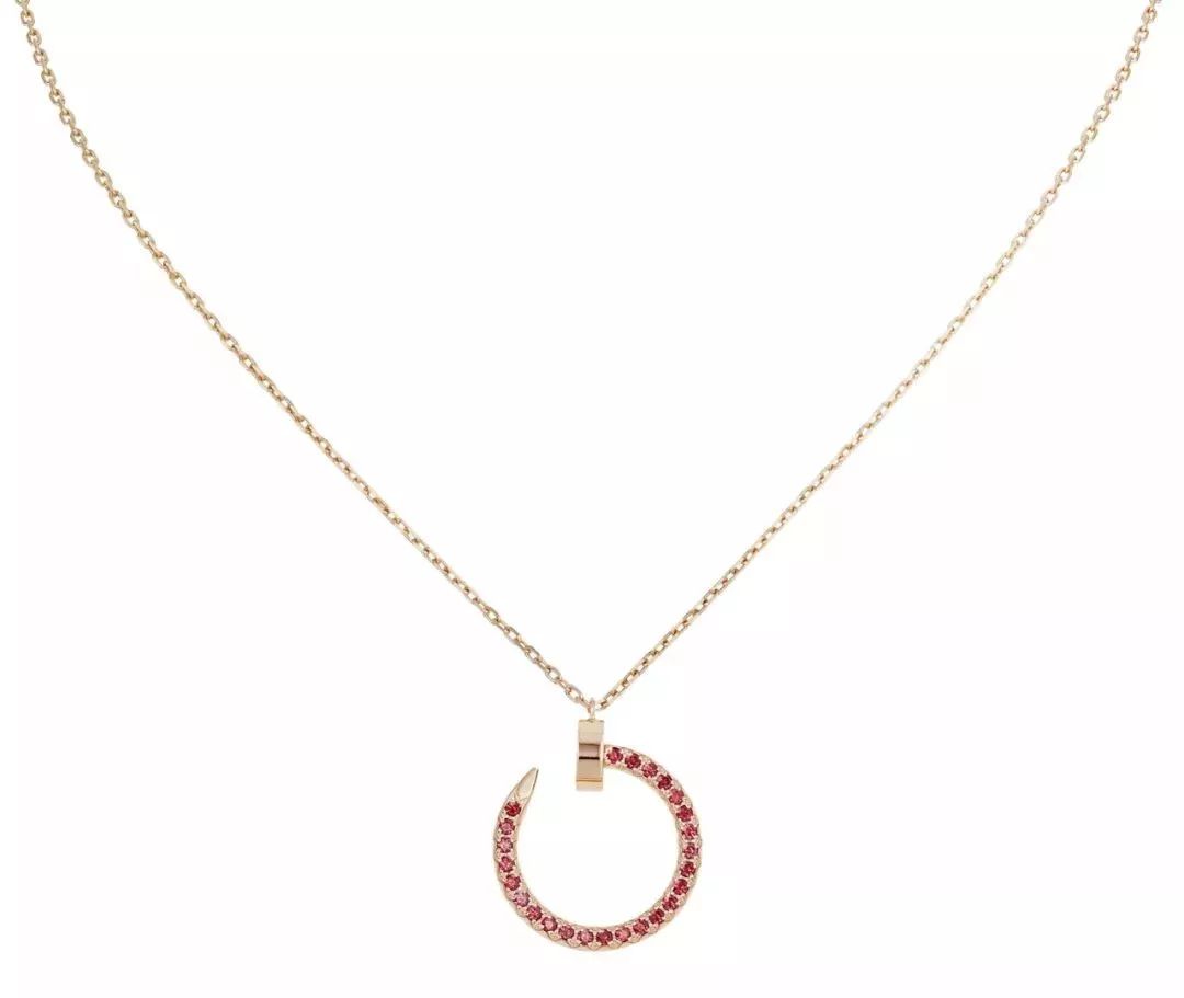 [Together Jewelry]JUSTE NECKLACE GOLD RED DIAMONDS