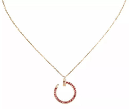 [Together Jewelry]JUSTE NECKLACE GOLD RED DIAMONDS