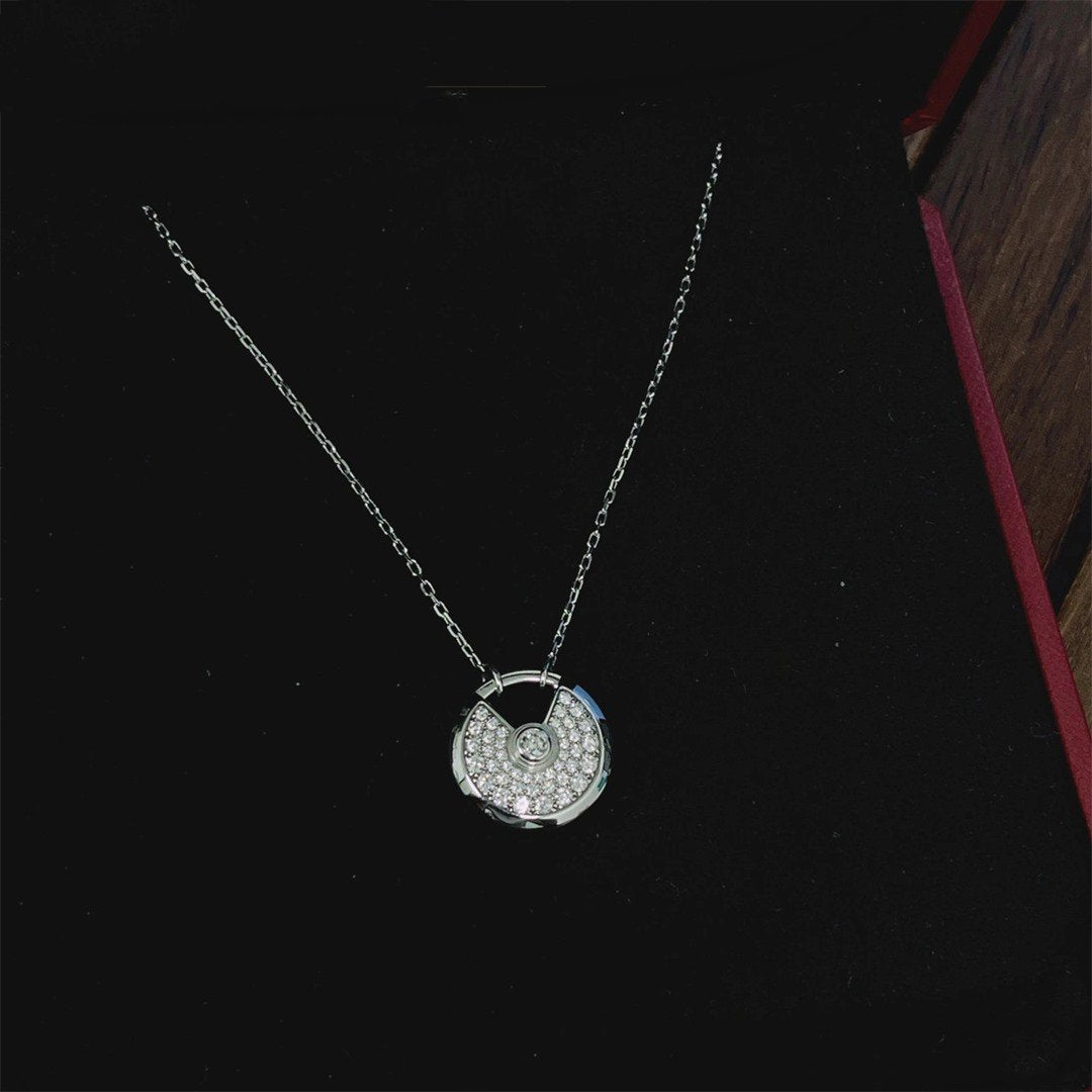 [Together Jewelry]AMULETTE SILVER FULL DIAMOND NECKLACE