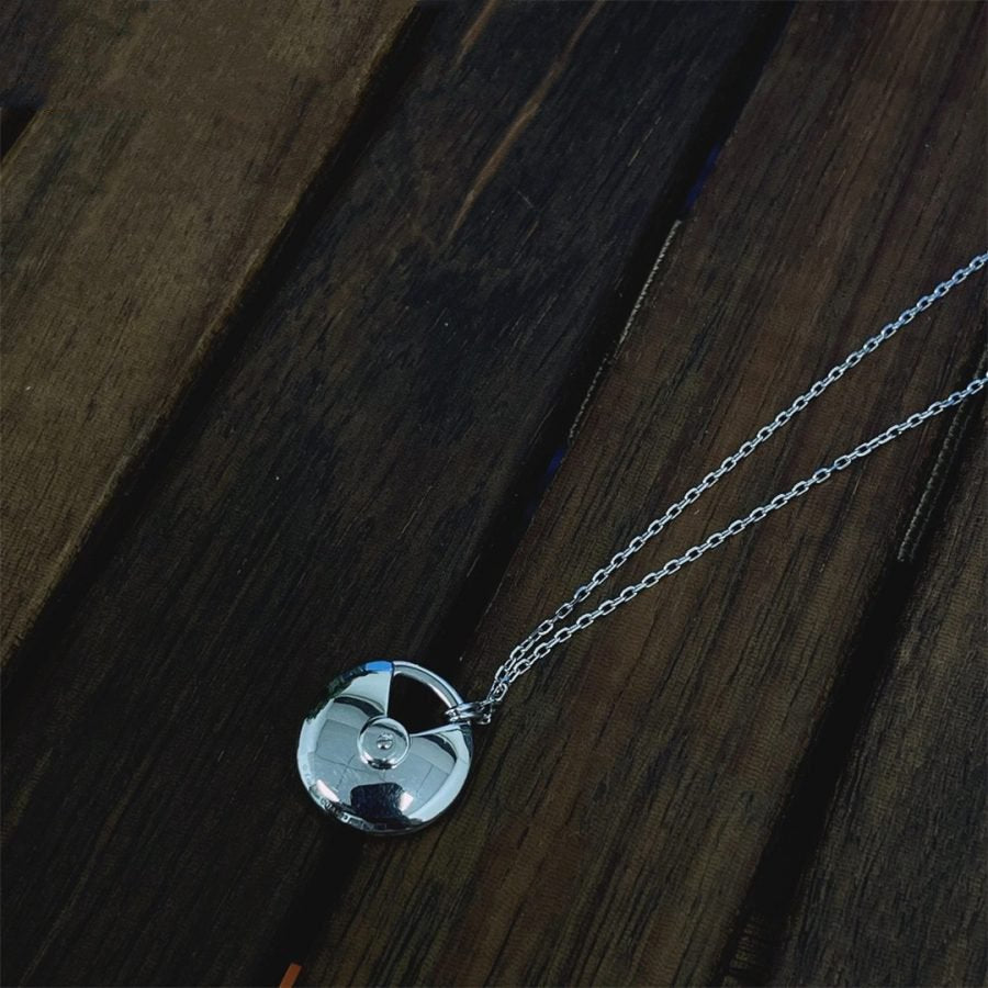 [Together Jewelry]AMULETTE SILVER FULL DIAMOND NECKLACE