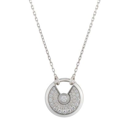[Together Jewelry]AMULETTE SILVER FULL DIAMOND NECKLACE