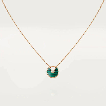 [Together Jewelry]AMULETTE ROSE GOLD MALACHITE NECKLACE