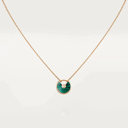 [Together Jewelry]AMULETTE ROSE GOLD MALACHITE NECKLACE