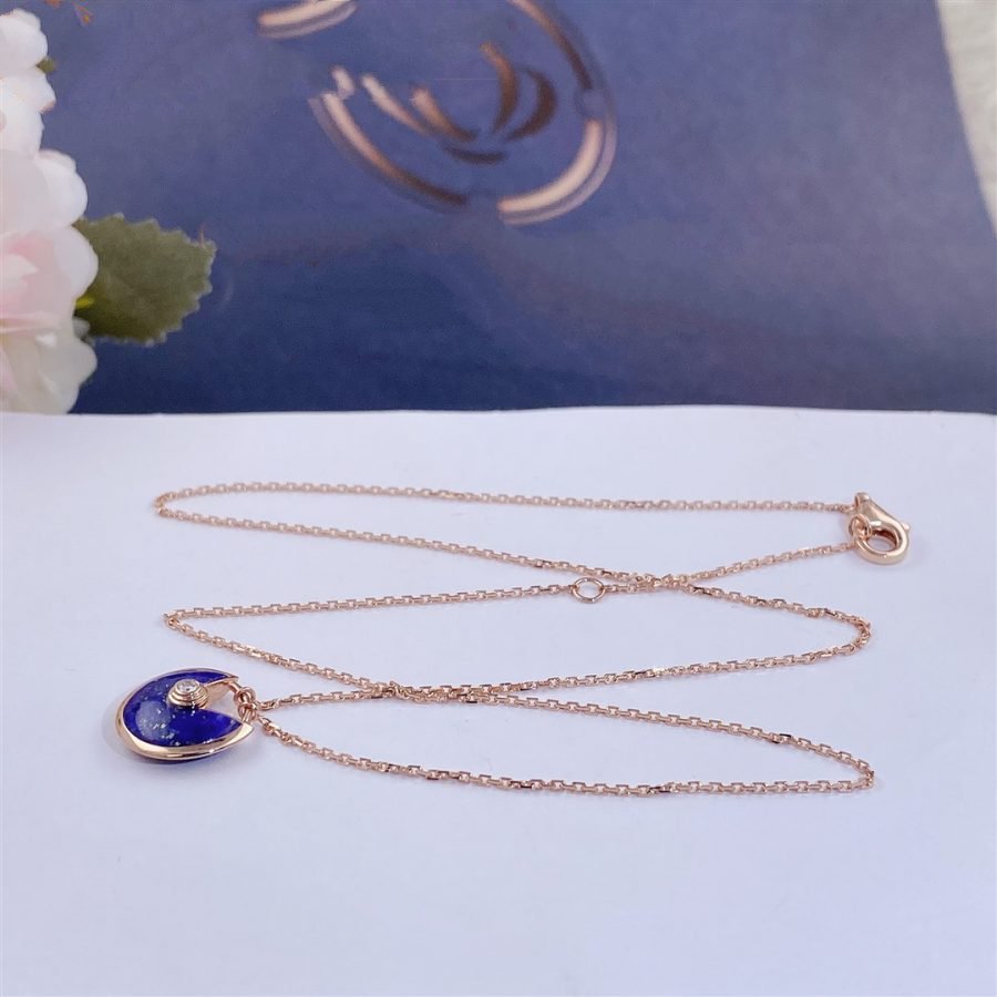 [Together Jewelry]AMULETTE ROSE GOLD AGATE NECKLACE
