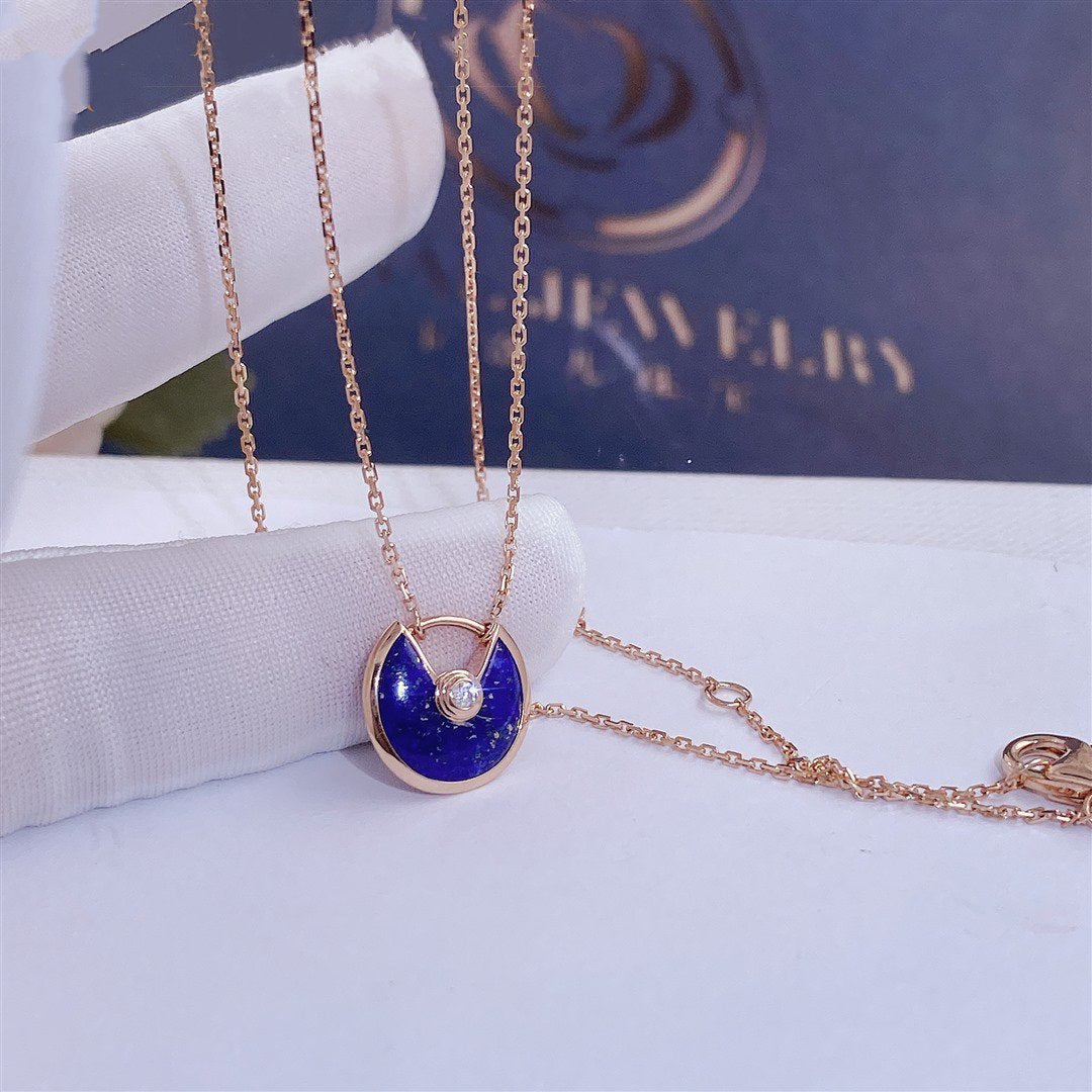 [Together Jewelry]AMULETTE ROSE GOLD AGATE NECKLACE
