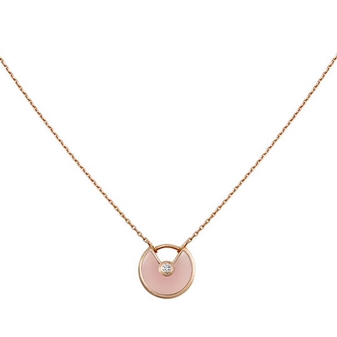[Together Jewelry]AMULETTE ROSE GOLD PINK MOP NECKLACE