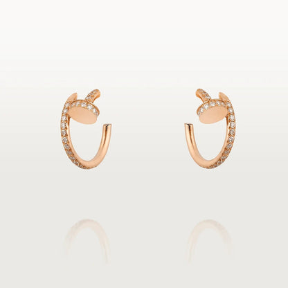 [Together Jewelry]JUSTE EARRINGS 12.75MM PINK GOLD DIAMOND