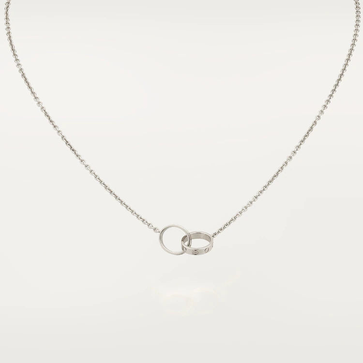 [Together Jewelry]LOVE NECKLACE PINK GOLD AND SILVER