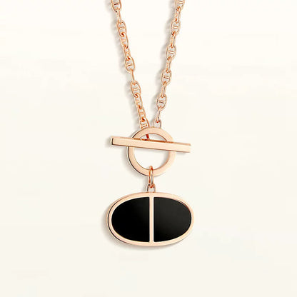 [Together Jewelry]CHAINE VERSO BLACK CERAMIC NECKLACE