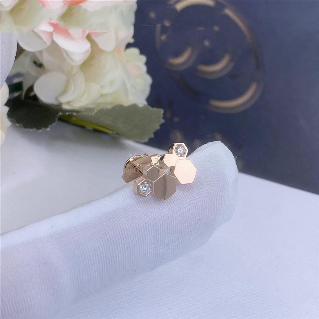[Together Jewelry]BEE LOVE PINK GOLD DIAMOND EARRINGS