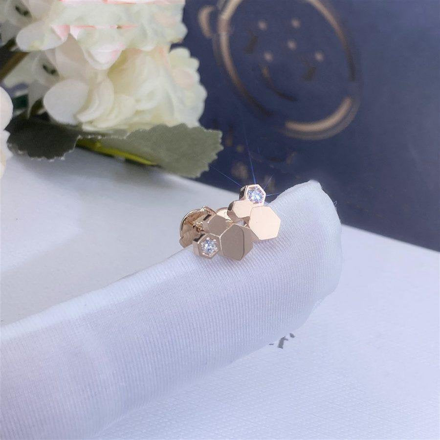 [Together Jewelry]BEE LOVE PINK GOLD DIAMOND EARRINGS