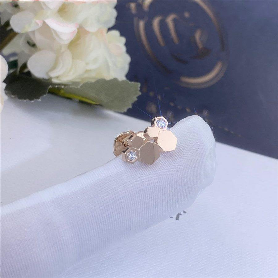 [Together Jewelry]BEE LOVE PINK GOLD DIAMOND EARRINGS