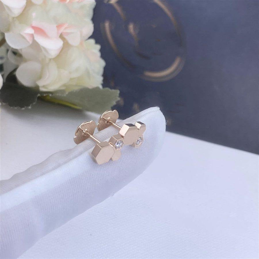 [Together Jewelry]BEE LOVE PINK GOLD DIAMOND EARRINGS