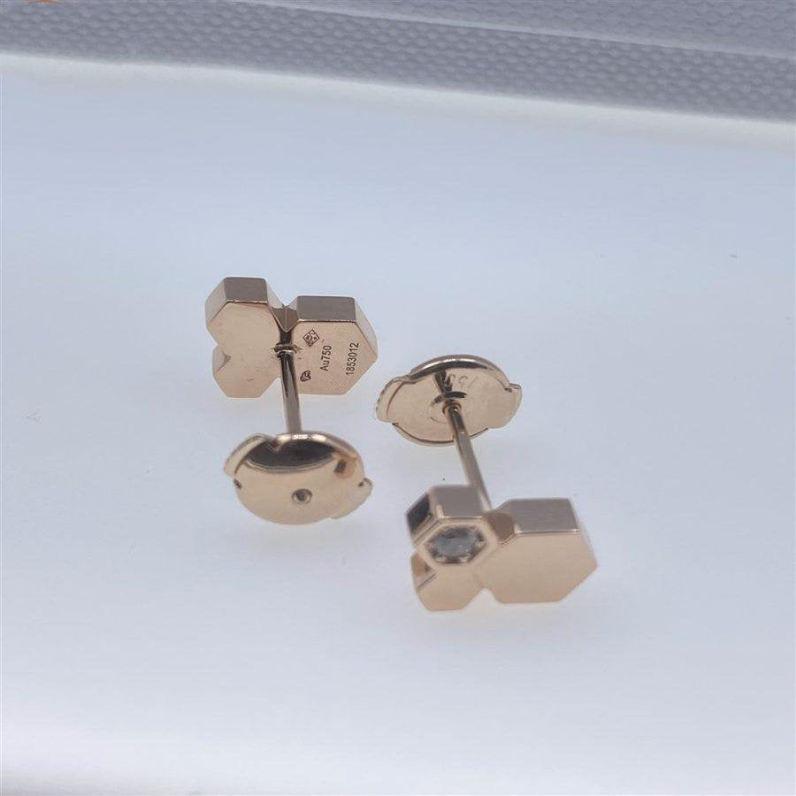 [Together Jewelry]BEE LOVE PINK GOLD DIAMOND EARRINGS