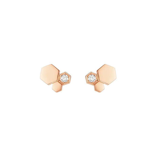 [Together Jewelry]BEE LOVE PINK GOLD DIAMOND EARRINGS