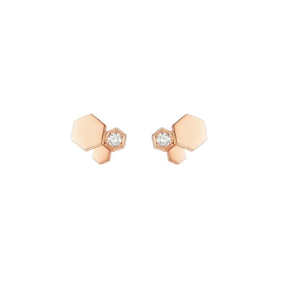 [Together Jewelry]BEE LOVE PINK GOLD DIAMOND EARRINGS