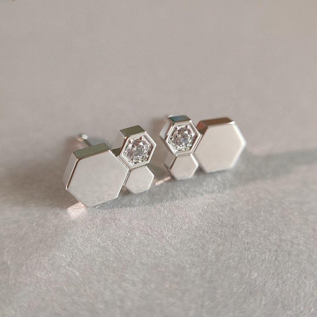[Together Jewelry]BEE LOVE SILVER DIAMOND EARRINGS