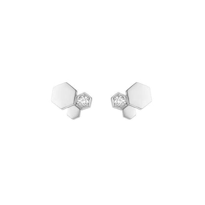 [Together Jewelry]BEE LOVE SILVER DIAMOND EARRINGS