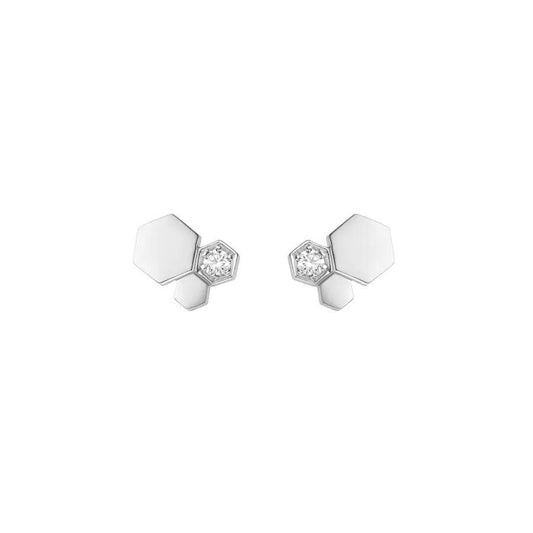 [Together Jewelry]BEE LOVE SILVER DIAMOND EARRINGS