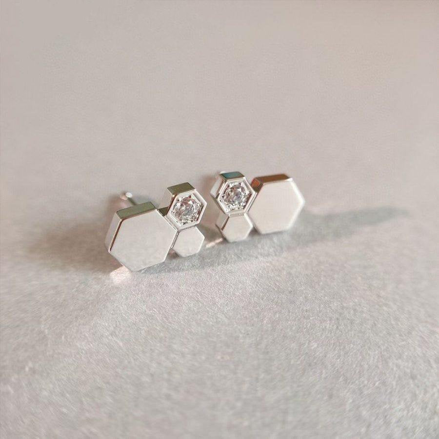 [Together Jewelry]BEE LOVE SILVER DIAMOND EARRINGS