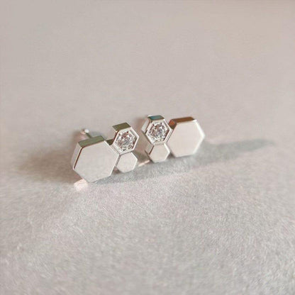 [Together Jewelry]BEE LOVE SILVER DIAMOND EARRINGS