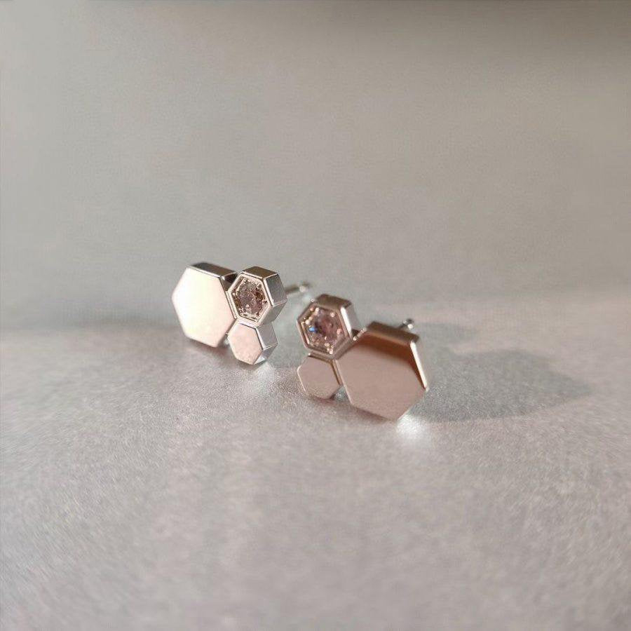 [Together Jewelry]BEE LOVE SILVER DIAMOND EARRINGS