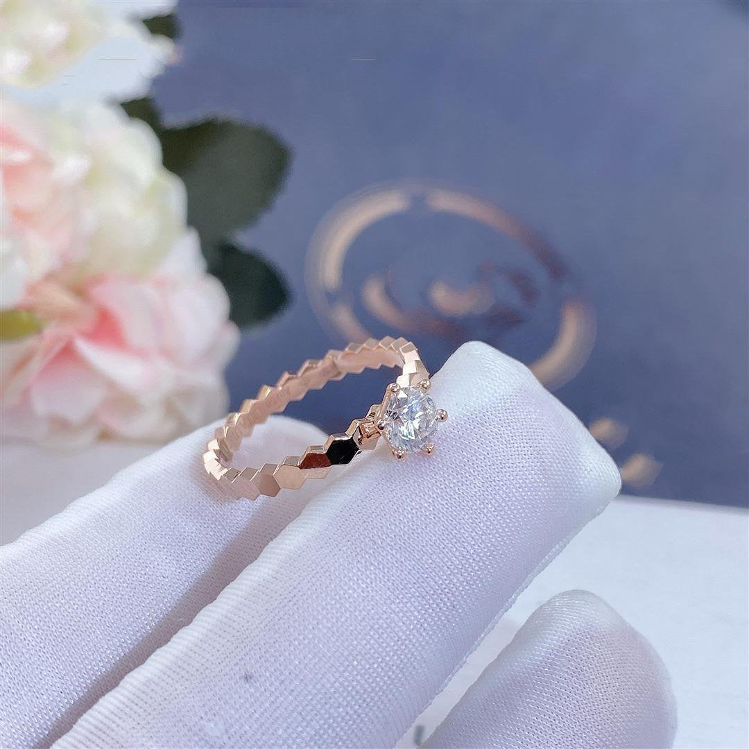 [Together Jewelry]BEE LOVE RING PINK GOLD 1 DIAMOND